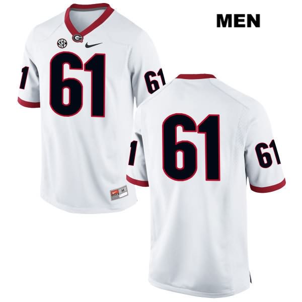 Georgia Bulldogs Men's Chris Barnes #61 NCAA No Name Authentic White Nike Stitched College Football Jersey ASX3856LW